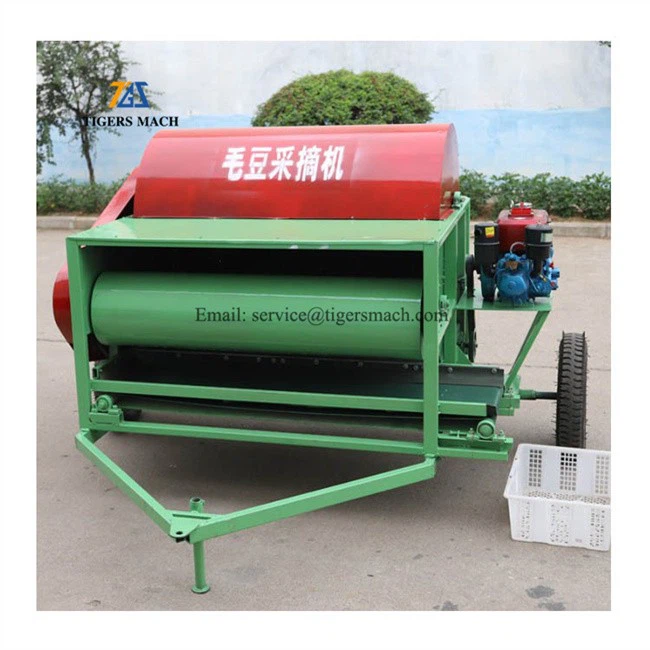 Chick peas harvester picker machine, pick pea green bean edamame process machine price, bean picked separators (3)