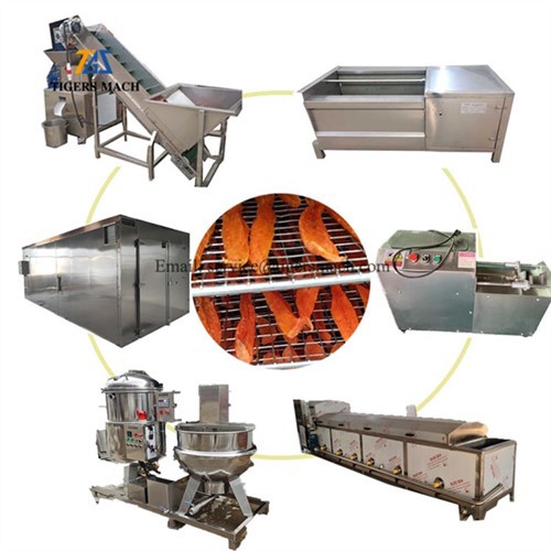 Технологична линия за сух сладък картоф